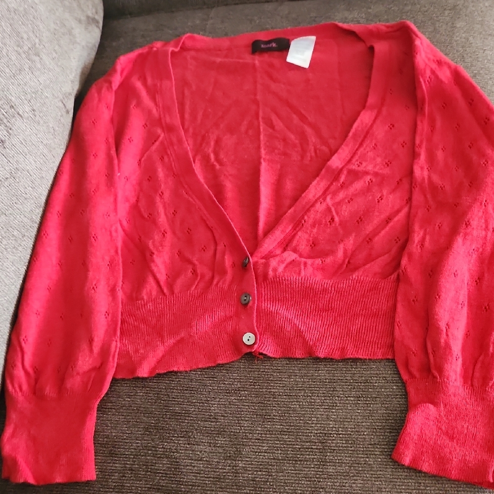 mark. Vibrant Red Knit Top